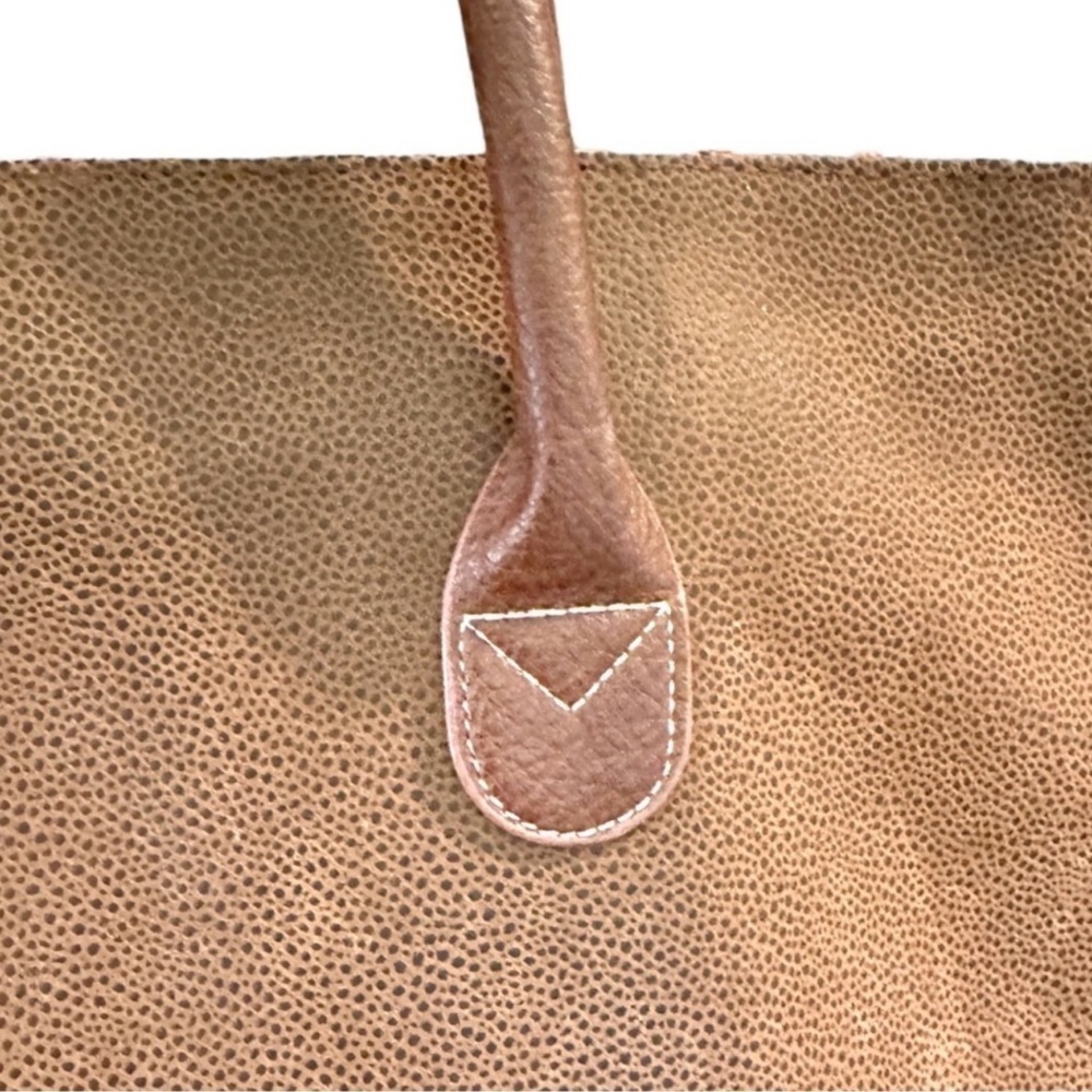 MATCHING 4 PIECE SET OF TRAVEL BAGS, NWOT. FAUX BROWN LEATHER. - Picture 6 of 15